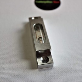 Metal Precision Level, Glass Vial, Spirit Bubble Level, Accurate, Clear, 66mm x 14mm MGV-661514-CS