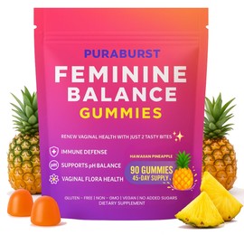 Premium Feminine Balance Gummies for Women – pH Balance, Vaginal Flora & Odor Support – Immune Support – Bacillus Coagulans Probiotic – Vegan, Gluten-Free, Pineapple Flavor – 90 Gummies, 45-Day Supply