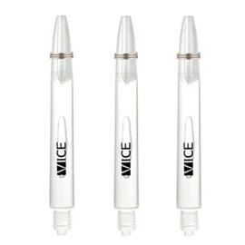 ONE80 Proplast Vice Shaft Dart Shafts with Spring Ring in Various Designs (Clear, Medium - 48mm)