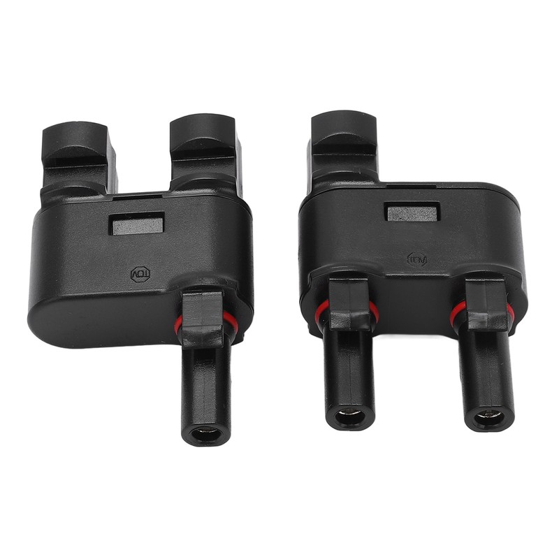 2PCS Solar PV Connector 2 to 1 Photovoltaic Crimp Connector