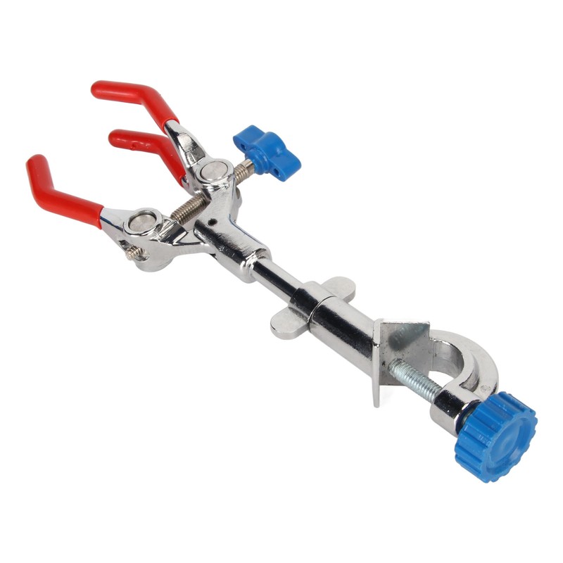 3 Prong Lab Clamp with Rubber Coating Pressure Adjustment 3