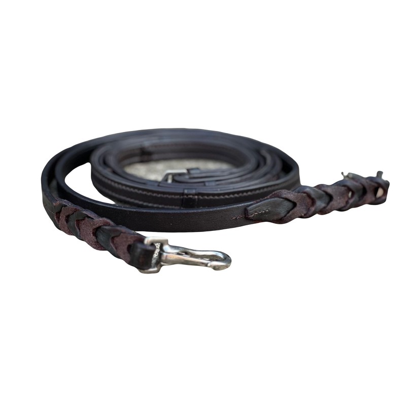 Equipride Leather Reins For Working Hunter Bridle with Quick Release