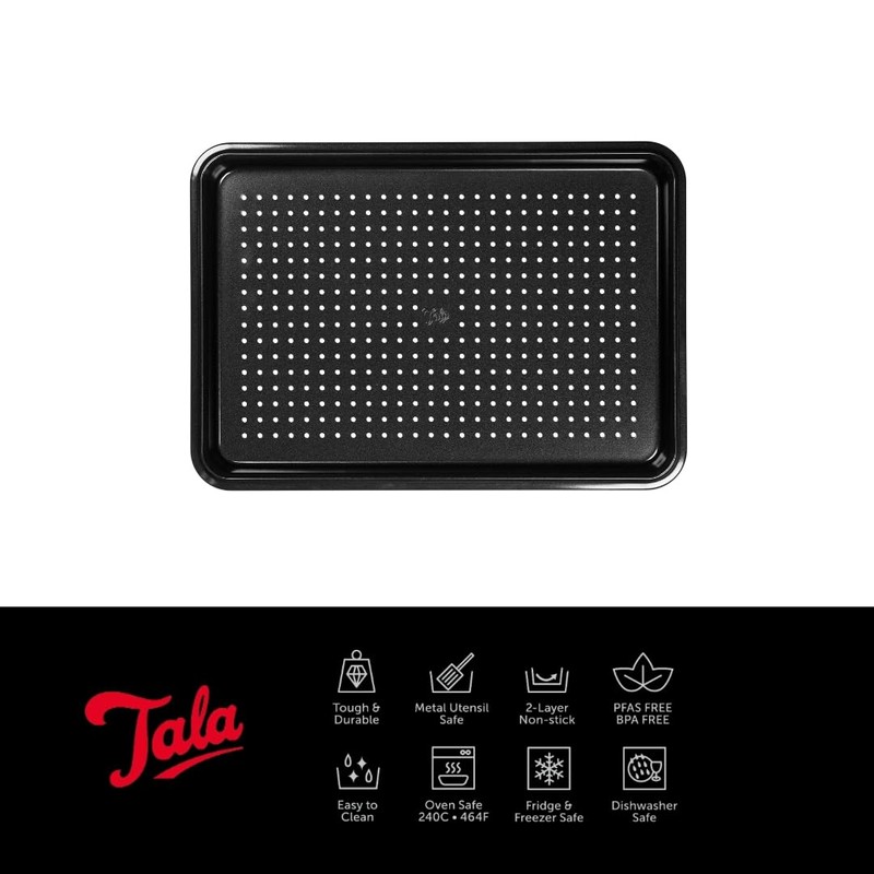Tala Performance Crisper Baking Tray - Perforated, Non-Stick Professional Gauge