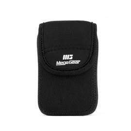 MegaGear MG1276 Nikon Coolpix W300, AW130, Ricoh WG-30W, WG-50 Ultraleichte Kameratasche aus Neopren mit Karabiner Haken schwarz