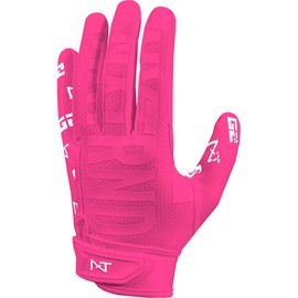 Nxtrnd G2 Pro Football Gloves, Men's Ultra Sticky Elite Receiver Gloves (Pink, Large)