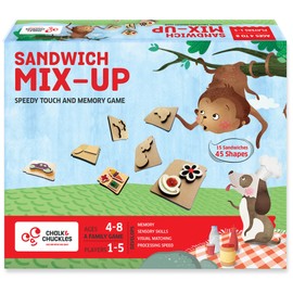 Chalk and Chuckles Sandwich Mix-Up Game – Shape Matching & Memory Challenge for Kids Ages 4+
