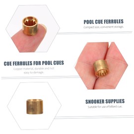 Totority 20Pcs Billiard Copper Tips Replacement Ferrules for Snooker Pool Cues Durable Lightweight Cue Suitable for Beginners and Professionals