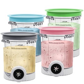NANOBABY Pints and Lids Replacement Compatible with Ninja Swirl by Creami NC700 Series Ice Cream Makers, 16oz Cup Containers Replacement for Creami Swirl NC701 NC701Q CN701CO, 4-Pack, BPA Free, Clear
