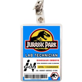 FIGHERO Dinosaur Park Lab Technician ID Badge, Black