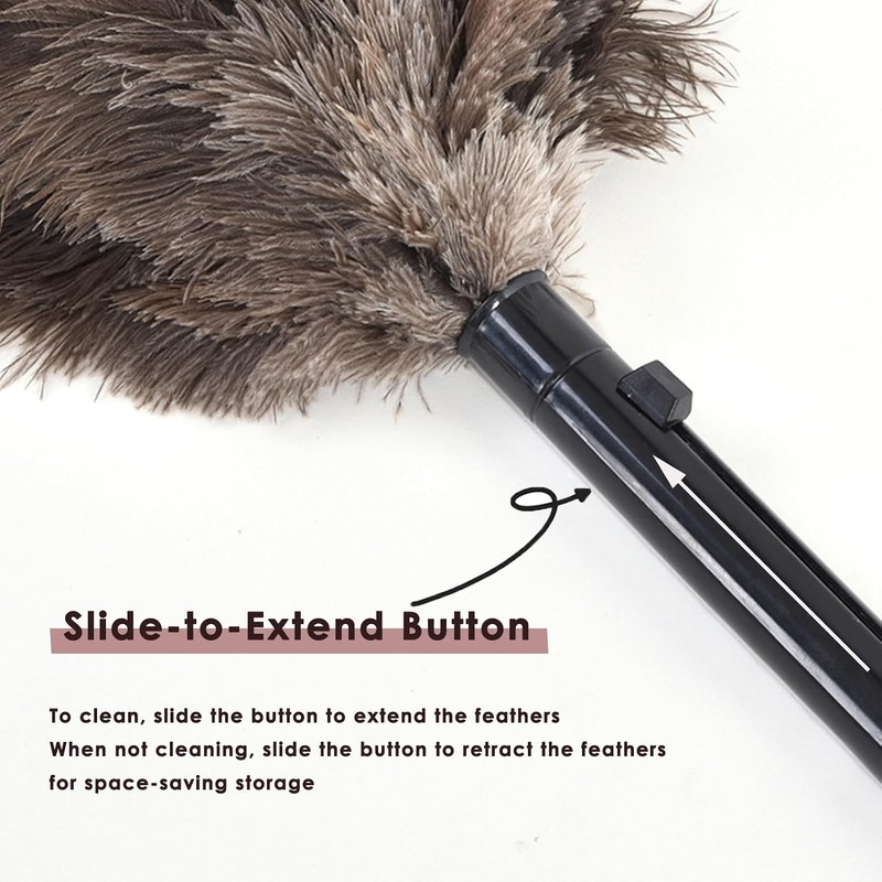 Casadores de Plumas, Plumas Reutilizables Marrones Mini Mini Duster con,