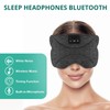 Schlafkopfhörer Bluetooth, Schlafmaske für Frauen Herren, Seitenschläfer, Weißes Rauschen Augenmaske,
