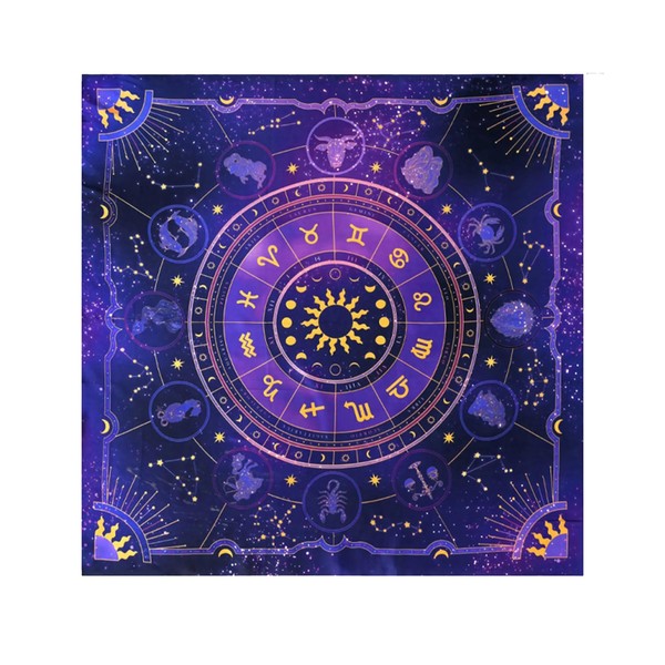 ARROMI Altar Cloth, Purple Altar Cloth for Tarot Readings, 49x49cm