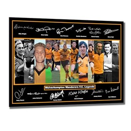 Stunning Quality Wolverhampton Wanderers Legends (Wolves) Signed/Autographed Print. Steve Bull etc, etc (A4 PRINT ONLY 29.7CM X 21CM)