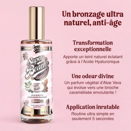 COCOA SHACK® Super Beach Natürliches Selbstbräunungsspray, ohne DHA, mit köstlichem Duft, progressiver Teint ohne Spuren – spendet Feuchtigkeit und verbessert die Haut, Aloe Vera und Hyaluronsäure