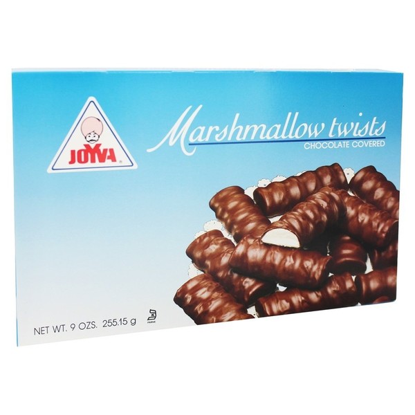 Joyva Marshmallow chocolate Covered Twists, 9 Ounce (Pack of 1)