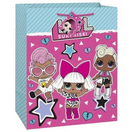 Large Multicolor LOL Surprise Paper Gift Bag - 1 Pc. | Eye-Catching Design, Perfect for Birthdays & Special Occasions