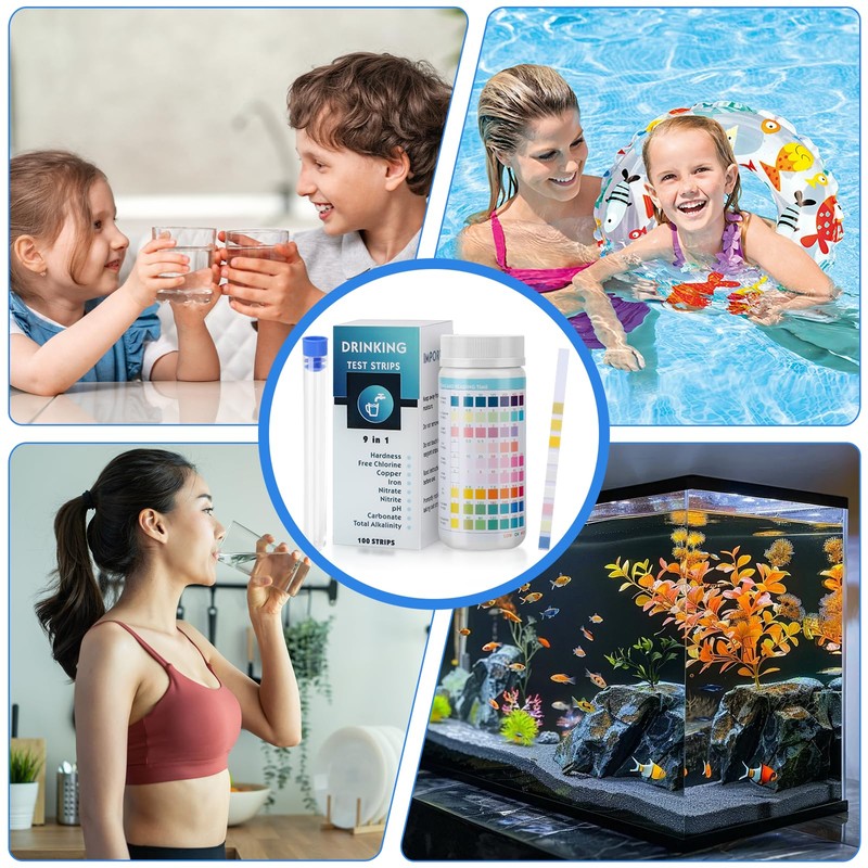 Aquarium Test Strips, 9-in-1 Fish Tank Test Strip, Water Testing