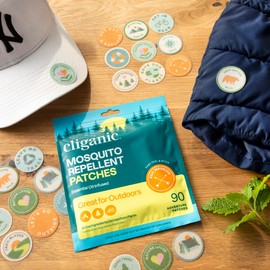 Cliganic Mosquito Repellent Stickers (180 Pack) - Camping Patches for Kids & Adults, Natural DEET-Free, Essential Oil Infused