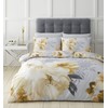 Catherine Lansfield Dramatic Floral Easy Care Single Duvet Set Ochre