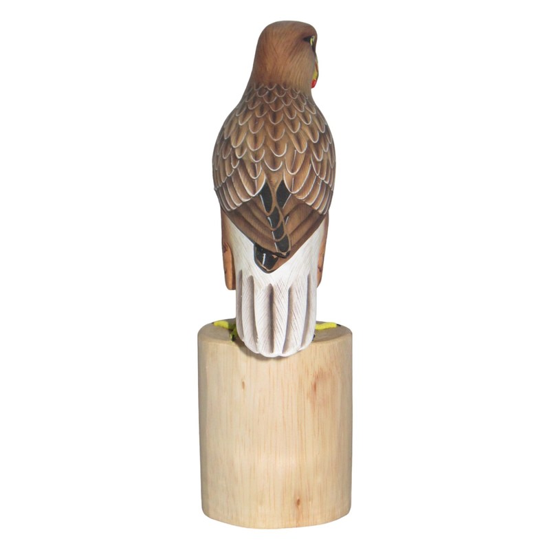 Brave Wings Hand Carved Wooden Eagle ~ While Tailed Eagle
