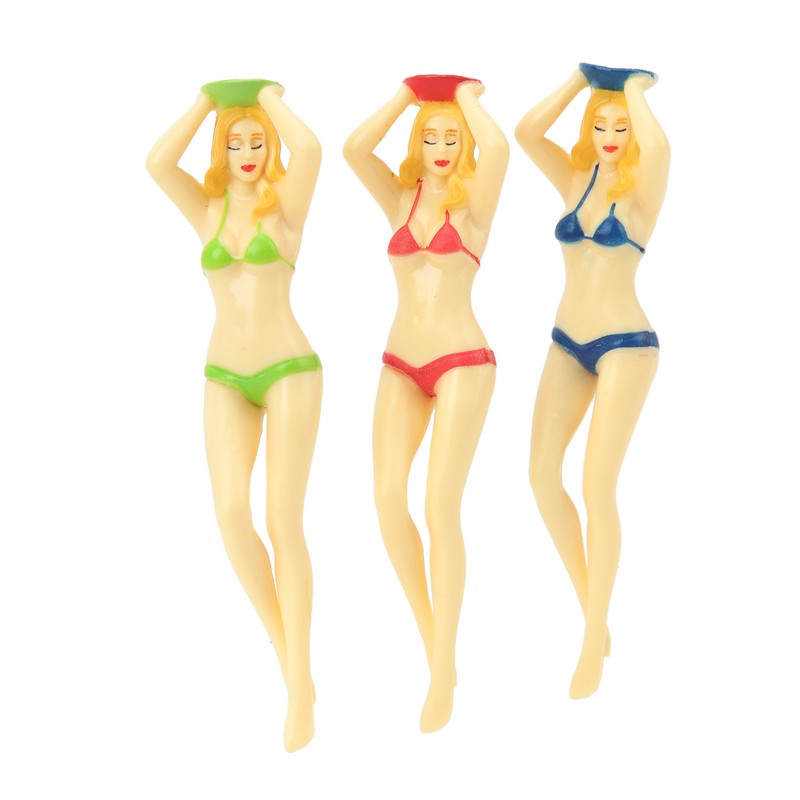 6PCS Funny Golf Tees Plastic Lady Bikini Girl Golf Tees