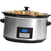 Digital Programmable Electric Slow Cooker - Oval Adjustable Temp, Sauces,