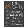 Cohas Hello World Newborn Baby Announcement Chalkboard Sign with Old