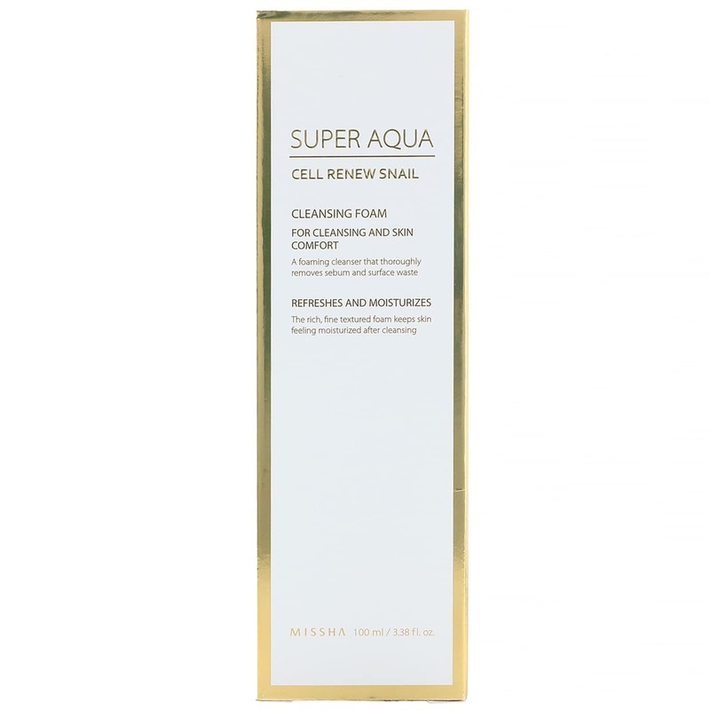 Missha Super Aqua Cell Renew Snail Cleansing Foam 100 ml