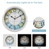 OCEST 13-inch Night Light Wall Clock, Silent & Adjustable Brightness