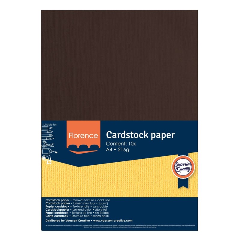 Florence Cardstock Textured - Coloured Card Making Supplies A4 -