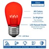 Novelty Lights 25 Pack LED S14 Outdoor Patio Edison Replacement