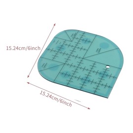 Acrylic Sewing Curved Corner Cutter Ruler Sewing Patchwork Template DIY Supplies, Easy to Bind with 2.5cm‑1.2cm, 5cm, 7.6cm Radius for Rounded Corners on Carpets, Placemats