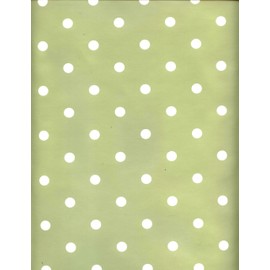 Karina Home Sage Green Dotty PVC Wipe Clean Tablecloth (200cm x 140cm)