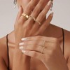TOFBS 5 Piece Rings Set for Women 14 Carat Gold-Plated