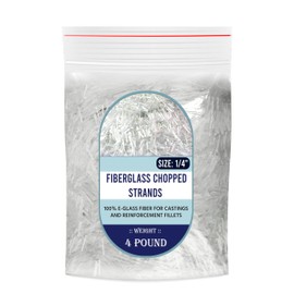 SIMOND STORE 1/4" Chopped E-Glass Fiber Strands - 1 Pound Fiberglass Fiber for Reinforcement - Compatible with Epoxy, Vinyl Ester, and Polyester Resin System