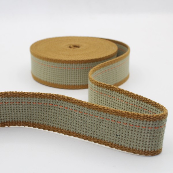 LEDUC 5 m Woven Polyester and Cotton Webbing Various Colours 30 mm T90 Camel