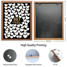 80 Reason Why We Love You,80th Birthday Wall Decor,Birthday Gifts for Women Men,Guest Canvas 80th Anniversary or Birthday Party Favors Decoration-24x18 In