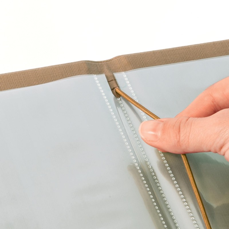 SIGEL Menu Folder A5 Rubber Binding Beige Linen Texture Durable