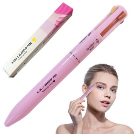 HICOBER 4 in 1 Touch Up Makeup Pen With- Eye Liner, Lip Liner, Highlighter & Eyebrow Pencil, Multifunctional Makeup Pencil, Travel Makeup Pen, Easy-To-Apply ＆ Compact Makeup Accessories, Cruelty-Free