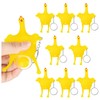 LSLYHTC 9Pcs Chicken Keychain Funny Mini Chicken Keyring Keychain Amusing