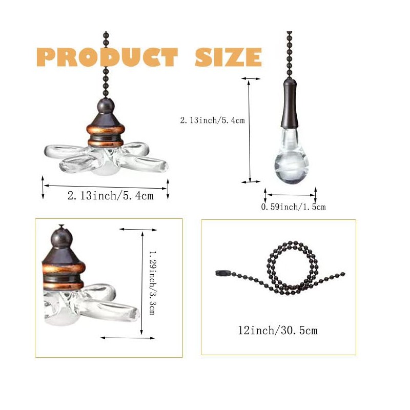 WOYTTSYSM Ceiling Fan Pull Chain, Fan Pull Chain Extender,Bulb and