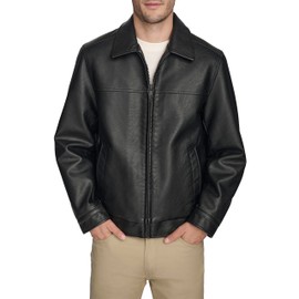 Dockers Men's James Faux Leather Jacket (Regular, Big & Tall Sizes), Black