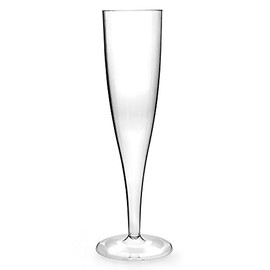 Regalzone ™ Clear10 x Plastic Champagne Flute Glasses 160ml UK CA Marked at 125ml. Perfect for Weddings, Parties and Outdoor and Indoor Events