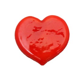 Forkart Cute Handmade Glasswork Heart Tray, Red, Width: 1.2 inches (30 mm)