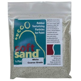 SoftSand Rubber Particles SR-101 Non-Skid Coatings (4 Ounce Coarse Grade, White)