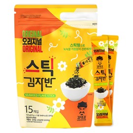 김대감 스틱 김자반 오리지널, 10g, 15개 Kim Dae-gam Stick Seaweed Snack Original, 10g, 15 pieces