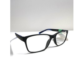 Foster Grant EZ2C reading glasses easy to see FGMR2001 solid black rubber material For comfort, rectangular shape +1.50