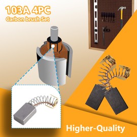 CB-103A 103A Carbon brush Replacement for Ryobi Carbon Brush Motor 17x10x6mm Angle Grinder Generic Electric Motor Power Tool Part (4 pack)