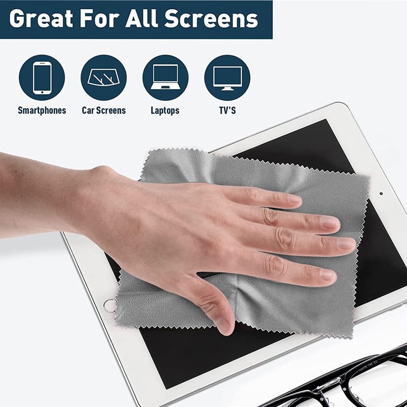 Glasses Cleaning Cloths, Microfibre Cloth for Cleaning, Pack of 20,