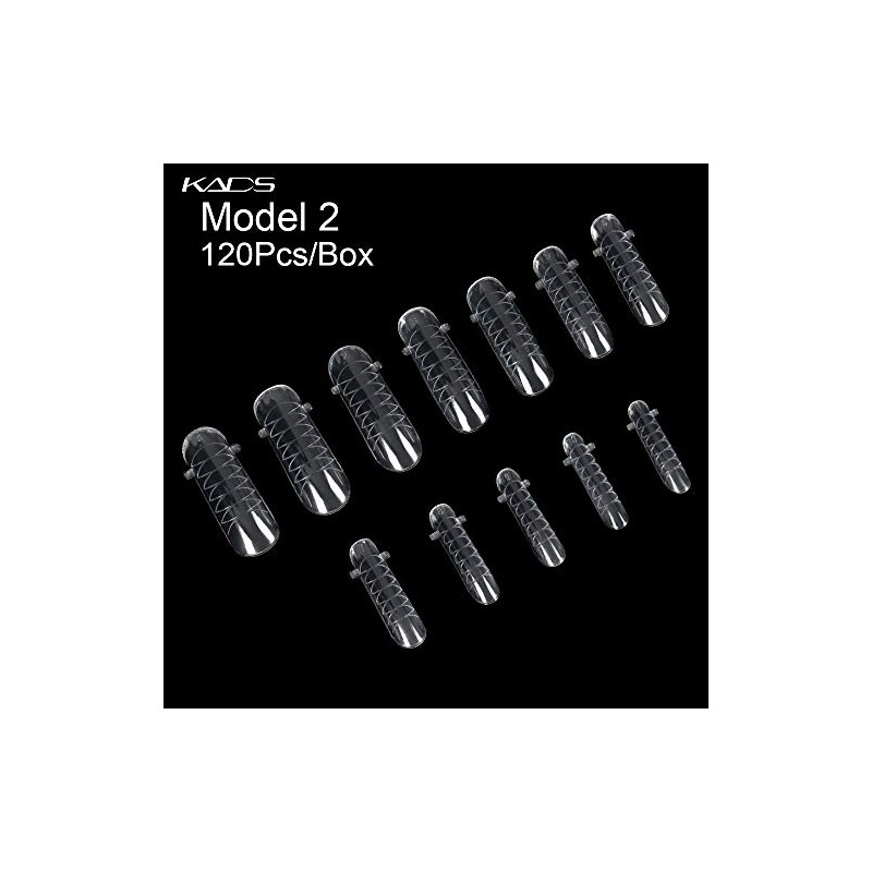 KADS 120PCS Clear Full Cover Dual Nail System Form UV